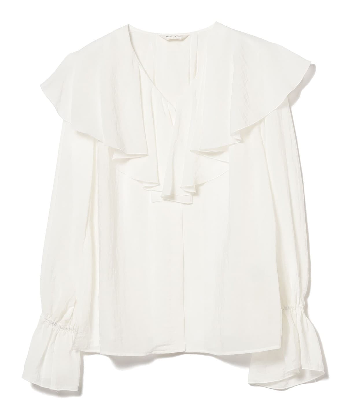 ラッフル ブラウス シャツ・ブラウス WOMEN WHITE 36 ラッフル ブラウス シャツ・ブラウス WOMEN WHITE 36