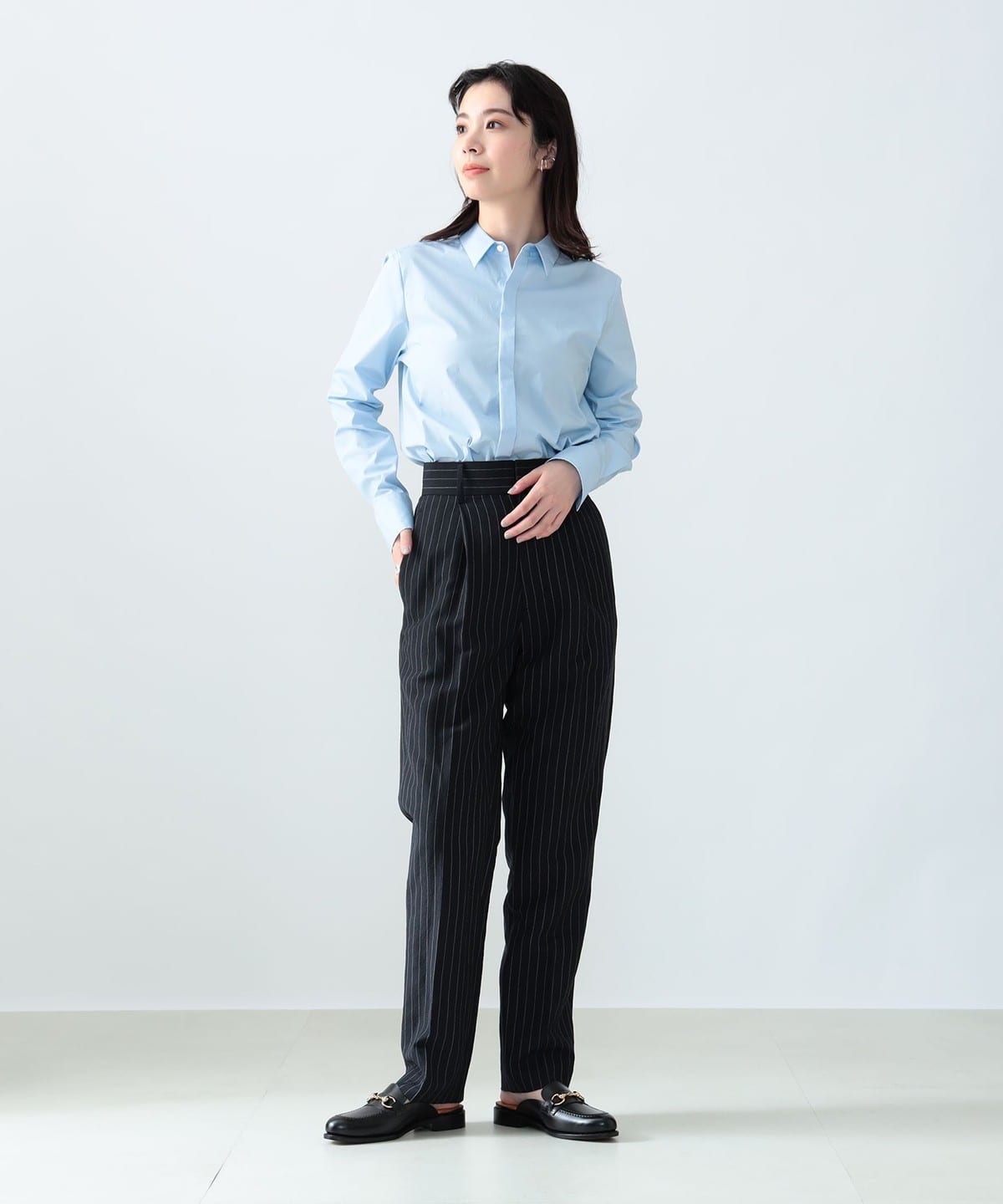 Demi-Luxe BEAMS（デミルクス ビームス）AK+1 / 刺繍 レギュラーカラー 