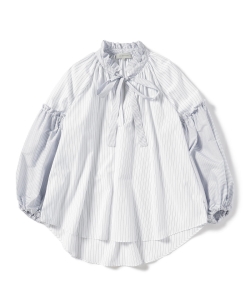 LEE MATHEWS / ピンストライプ タイ ブラウス