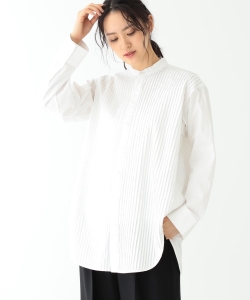 SEEALL / コットン ピンタックシャツ