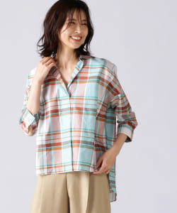 BARBA / チェック スキッパーシャツ