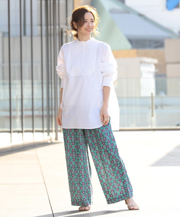 パーティを彩るご馳走や Beams Demi Luxe タックプルオーバー タイプライター カジュアルシャツ Artpotteryblog Com