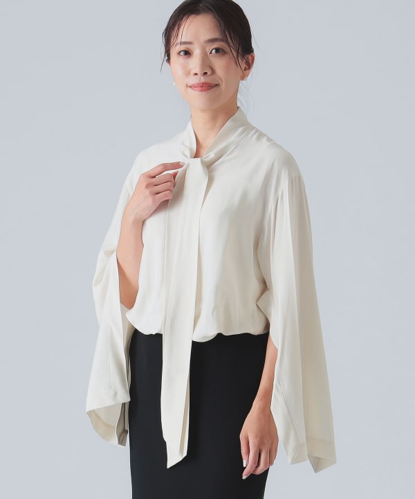 EFFE BEAMS（エッフェビームス）の「EFFE BEAMS / ハンマーサテン ドレスブラウス（シャツ/ブラウス）」 - WEAR