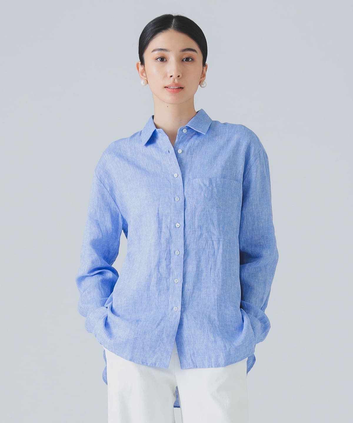 ROBERT FRIEDMAN / PAMYL リネン シャツ シャツ・ブラウス WOMEN LIGHT. BLUE XS ROBERT FRIEDMAN / PAMYL リネン シャツ シャツ・ブラウス WOMEN LIGHT. BLUE XS