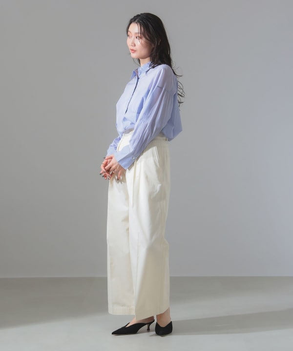 Demi-Luxe BEAMS / KHADI オーバー ショート シャツ Demi-Luxe BEAMS（デミルクス ビームス）KHADI オーバー