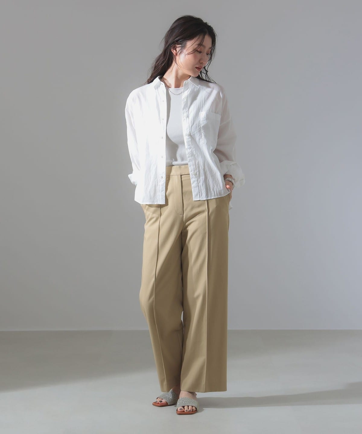 Demi-Luxe BEAMS（デミルクス ビームス）KHADI オーバー ショート