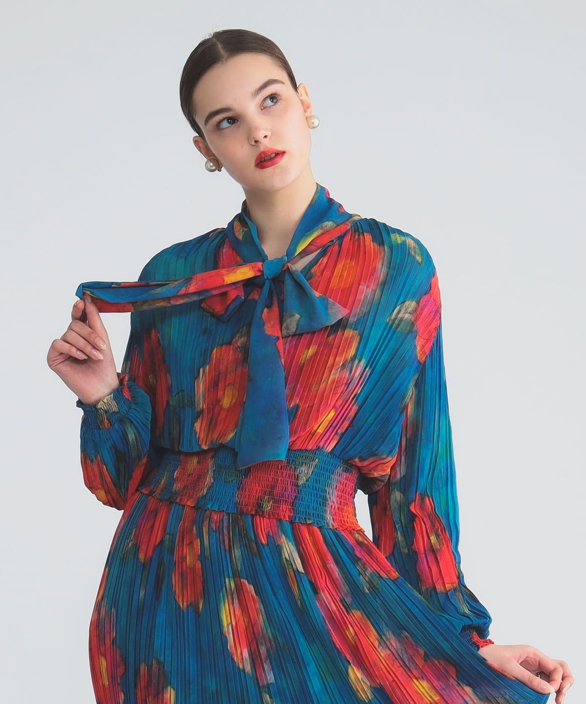 CORCOVADO / Polyester Ciffon ボウタイブラウス