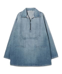 AURALEE / SELVEDGE FADED LIGHT DENIM PULLOVER SHIRT
