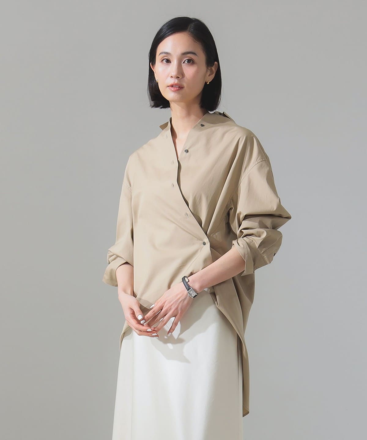 Demi-Luxe BEAMS（デミルクス ビームス）2WAY オーバーシャツ〈OFF