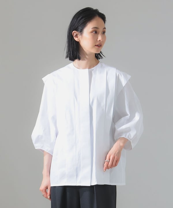 【残りわずか】 Demi-Luxe BEAMS（デミルクス ビームス）タック ショート トップス