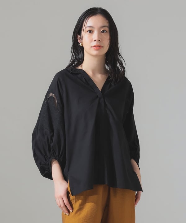 Demi-Luxe BEAMS】美品 36 トリアセ ラッフル ブラウス