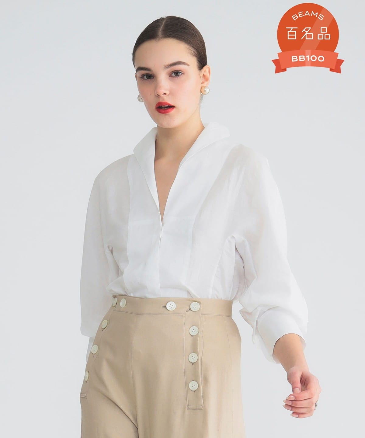オープンカラー シャツ シャツ・ブラウス WOMEN OFF WHITE 36 オープンカラー シャツ シャツ・ブラウス WOMEN OFF WHITE 36