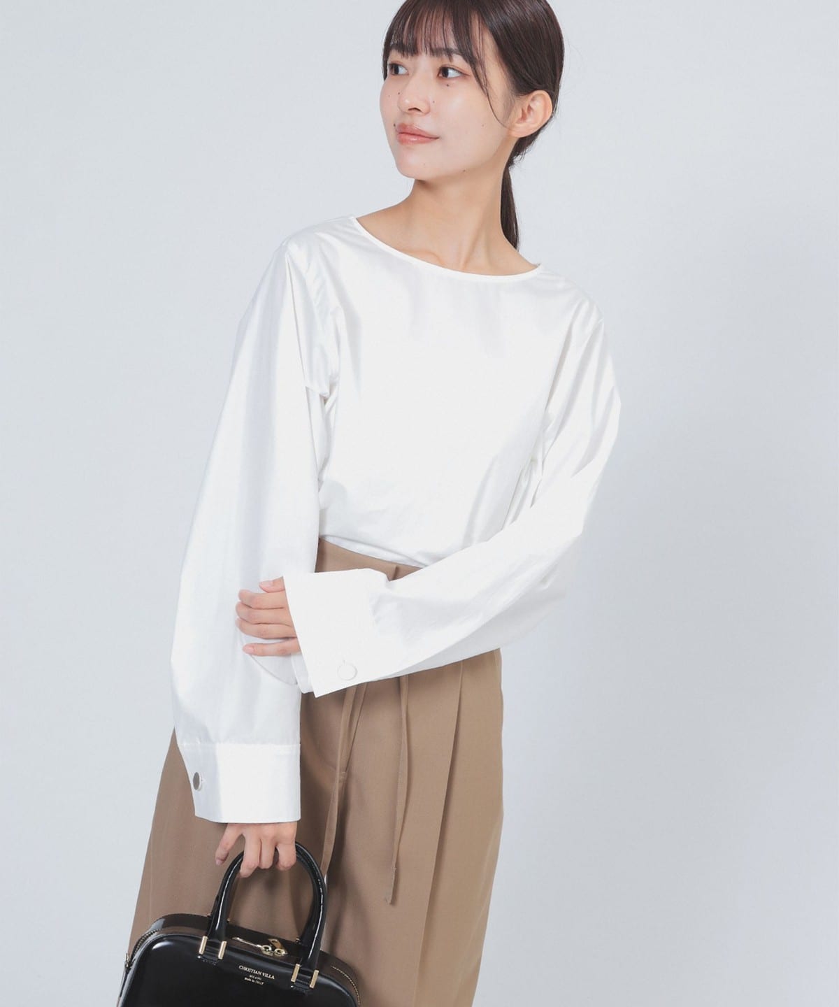 バックオープン コットンブラウス シャツ・ブラウス WOMEN WHITE ONE SIZE バックオープン コットンブラウス シャツ・ブラウス WOMEN WHITE ONE SIZE