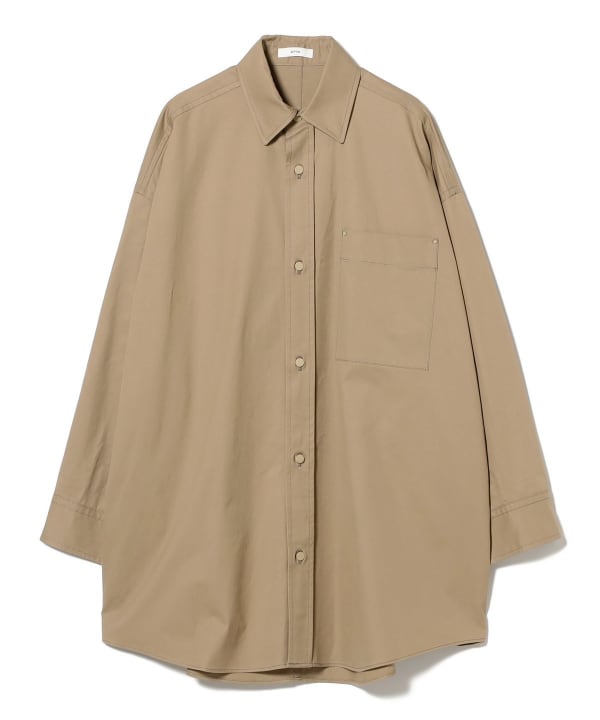 【ATON】Demi-Luxe BEAMS別注 リネンビスコースシャツジャケット Demi-Luxe BEAMS（デミルクス ビームス）2WAY オーバーシャツ