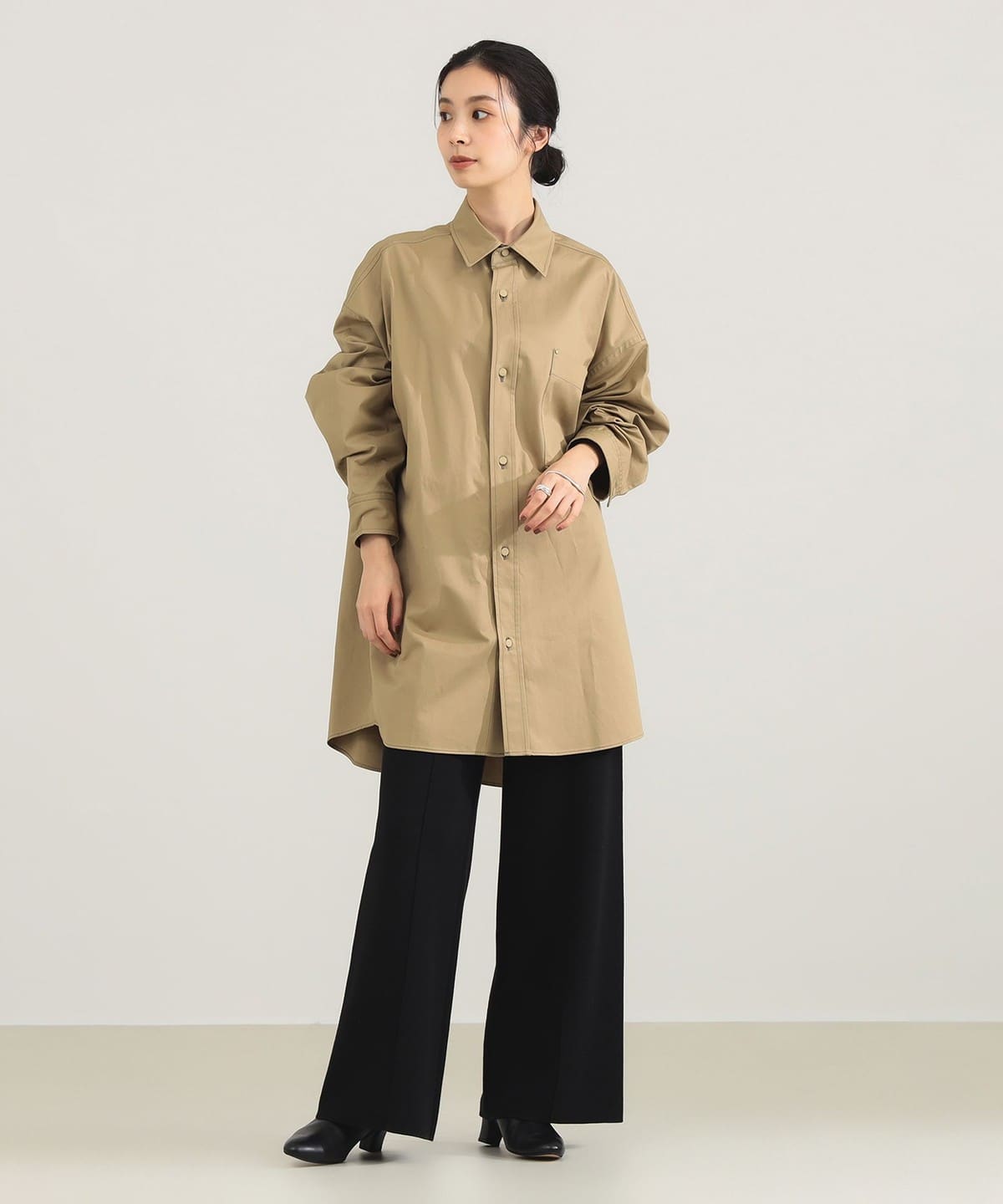 【ATON】Demi-Luxe BEAMS別注 リネンビスコースシャツジャケット ATON】Demi-Luxe BEAMS別注 リネンビスコースシャツジャケット