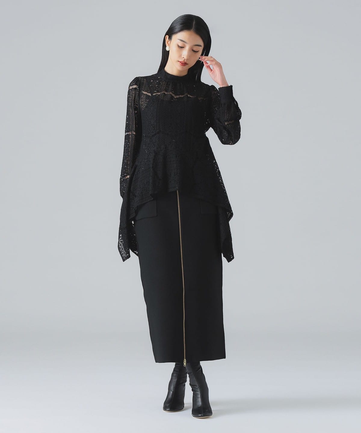 ROOM NO.8 BLACK ルームエイトブラック / コットンレース ブラウス シャツ・ブラウス WOMEN BLACK 2 ROOM NO.8 BLACK ルームエイトブラック / コットンレース ブラウス シャツ・ブラウス WOMEN BLACK 2