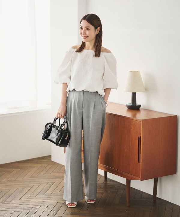 Demi-Luxe BEAMS/美品☆フォーマルにも☆ジャガードパンツ Demi-Luxe BEAMS/美品☆フォーマルにも☆ジャガードパンツ