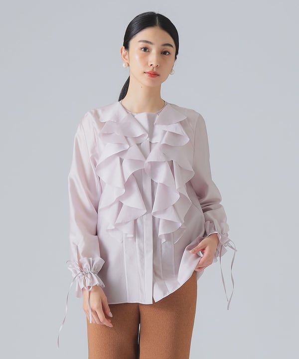 EFFE BEAMS（エッフェ ビームス）フリル オーガンジー ブラウス