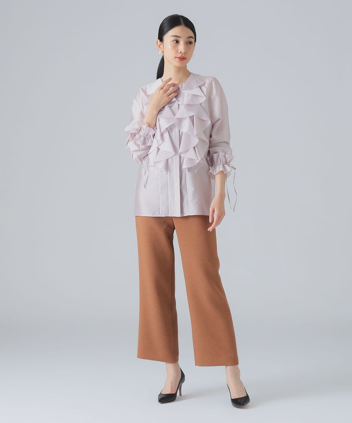 EFFE BEAMS（エッフェ ビームス）フリル オーガンジー ブラウス