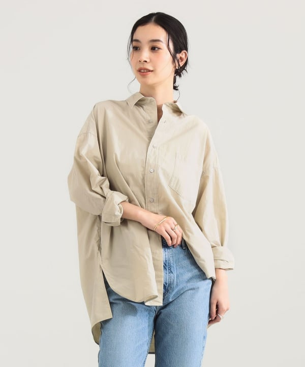 TICCA五分袖ビックスクエアシャツ　ホワイト ティッカ TICCA スクエアビッグシャツ （white） - ファッション