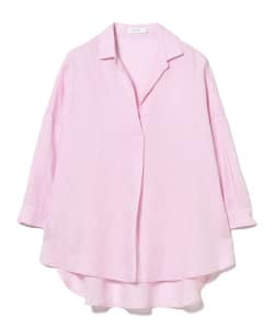 BARBA NAPOLI / リネン 3/4スリーブ スキッパー カラーシャツ