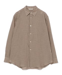 AURALEE / AIRY LIGHT COTTON CHECK SHIRT