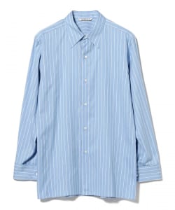 AURALEE / COTTON SILK STRIPE DOUBLE-CUFF SHIRT