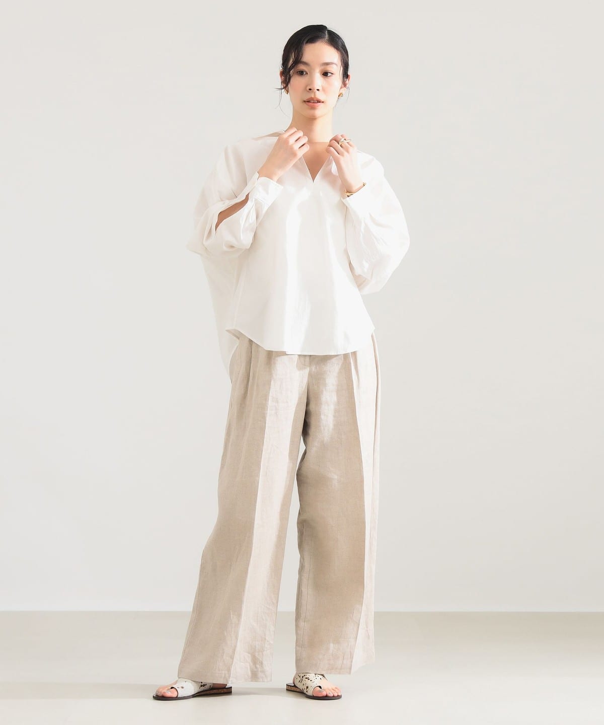 Demi-Luxe BEAMS（デミルクス ビームス）TICCA / スキッパー シャツ 