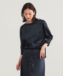 トリアセ ポリエステル フラットサテン ブラウス