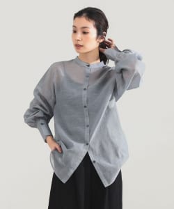 AK+1 / コットンシルク ギンガム シャツ