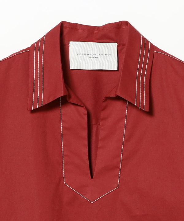 AQUILANO RIMONDI / ステッチ スキッパー ブラウス