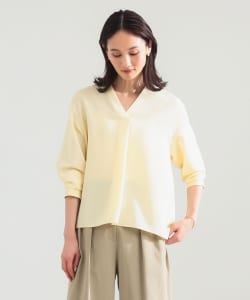 ストレッチ サテン ブラウス