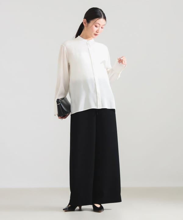 真絲立領襯衫BEAMS店員：H168　尺碼：38