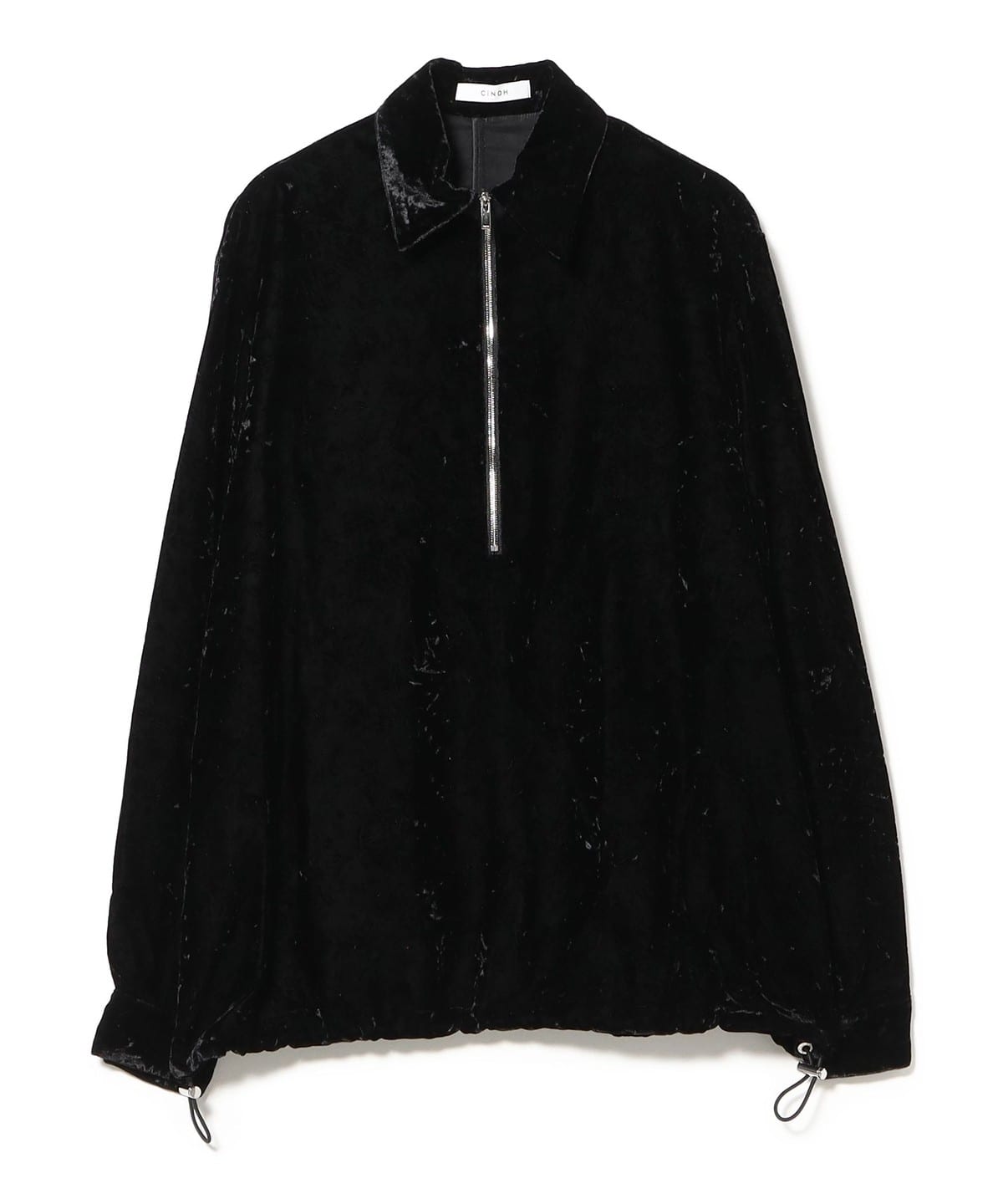 【希少】ヴィンテージ　ミラノ　イタリア　ビジュー　ハーフジップ　ベロア　ブラック BEAMS SELECTION for WOMEN（ビームス セレクション for ウィメン