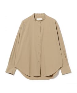 コットンナイロン スタンドネック シャツ