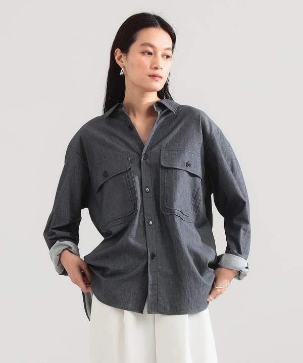 【別注】:colon × Demi-Luxe BEAMS / コンパクト コットン シャツ Model：H165 B77 W57 H79　Size：3
