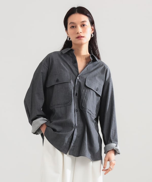 【別注】:colon × Demi-Luxe BEAMS / コンパクト コットン シャツ Model：H165 B77 W57 H79　Size：3