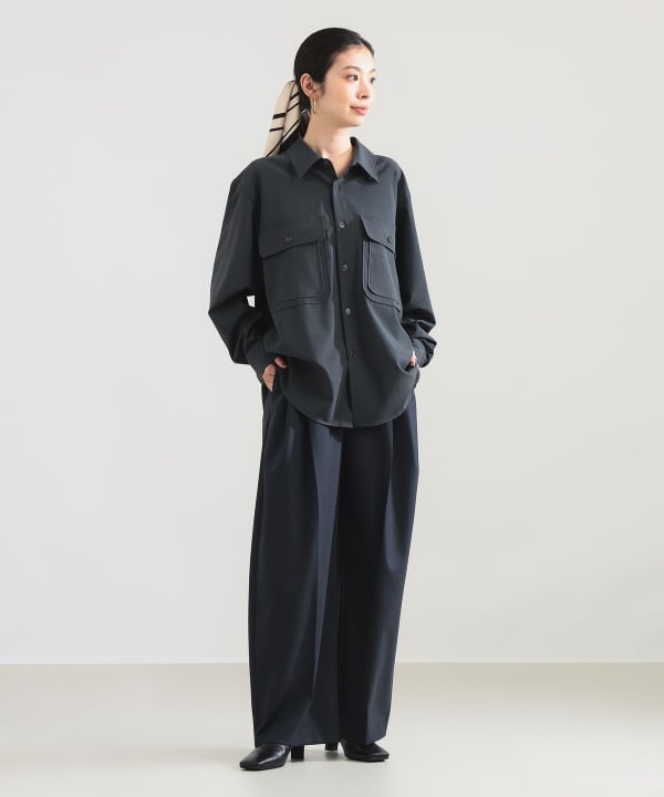 :colon / コンパクト ストレッチ シャツ Model：H165　Size：3