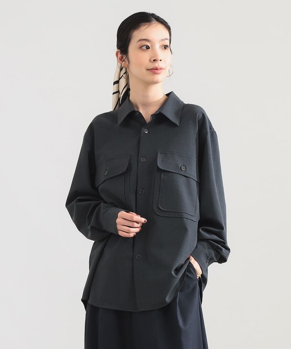 :colon / コンパクト ストレッチ シャツ Model：H165　Size：3