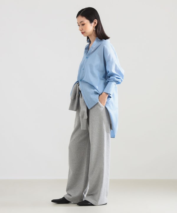 【+10%ポイントUP】AK+1 / コットンボイル ストライプ シャツ Model：H165　Size：ONE SIZE