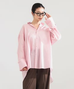 【+10%ポイントUP】AK+1 / コットンボイル ストライプ シャツ