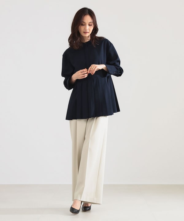 プレシャス プリーツ ブラウス Model：H171 B80 W58 H86　Size：38