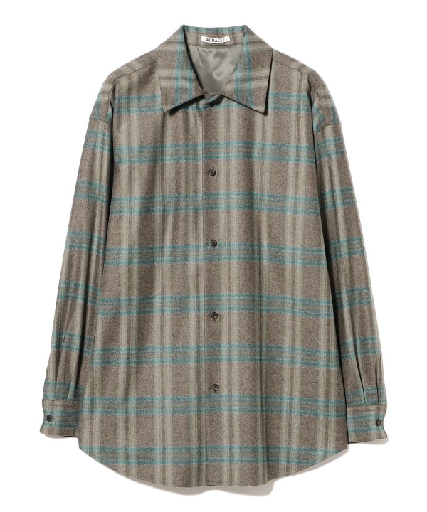 AURALEE / WOOL FULLING FLANNEL SHIRT