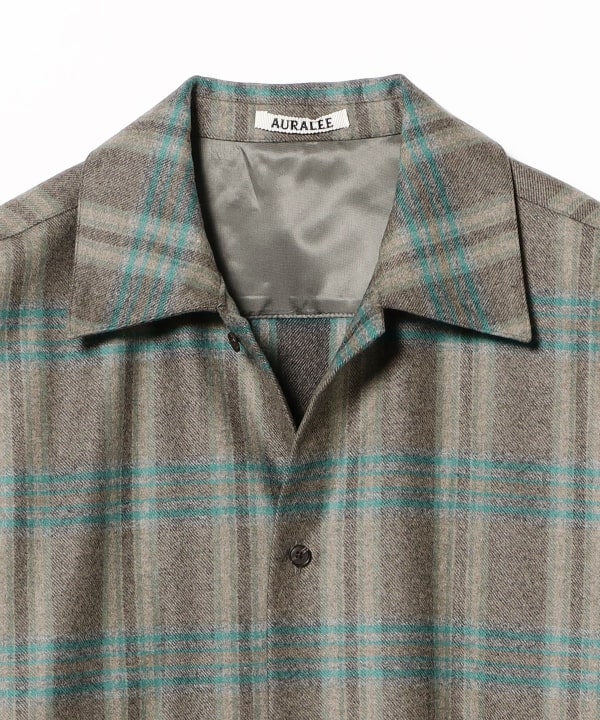 AURALEE / WOOL FULLING FLANNEL SHIRT