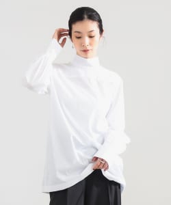 【+10%ポイントUP】AK+1 / シャンブレー ハイネック ブラウス