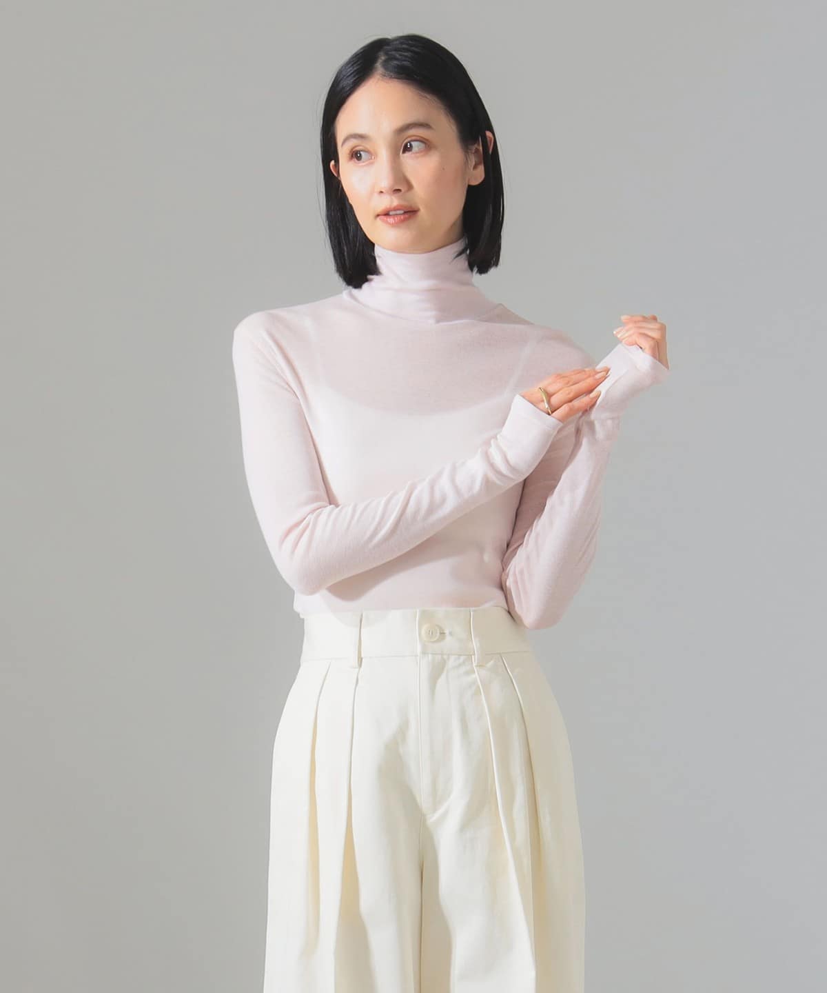 フライス タートルネックプルオーバー Tシャツ・カットソー WOMEN PINK SORBET ONE SIZE フライス タートルネックプルオーバー Tシャツ・カットソー WOMEN PINK SORBET ONE SIZE