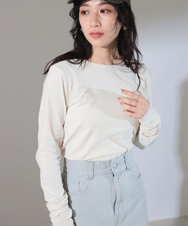 【お気に入り】 Demi-Luxe BEAMS（デミルクス ビームス）トリアセテート ベロア トップス