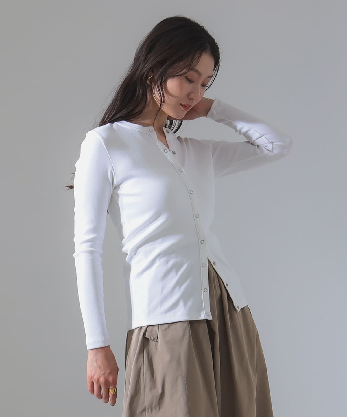 BATONER バトナー / オーガニックコットン プチ カーディガン トップス WOMEN WHITE 1 BATONER バトナー / オーガニックコットン プチ カーディガン トップス WOMEN WHITE 1