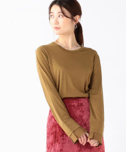 CINOH /ウール プリーツカフ カットソー