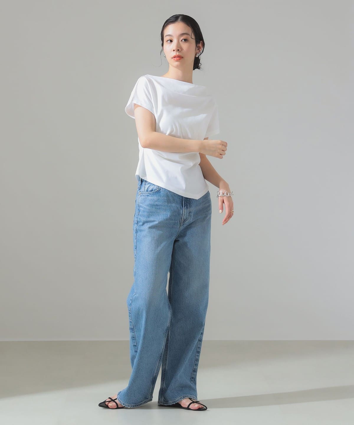 Demi-Luxe BEAMS トリアセ ペプラム ハーフスリーブ プルオーバー Amazon | [デミルクスビームス] S/Sシャツ・ブラウス トリアセ